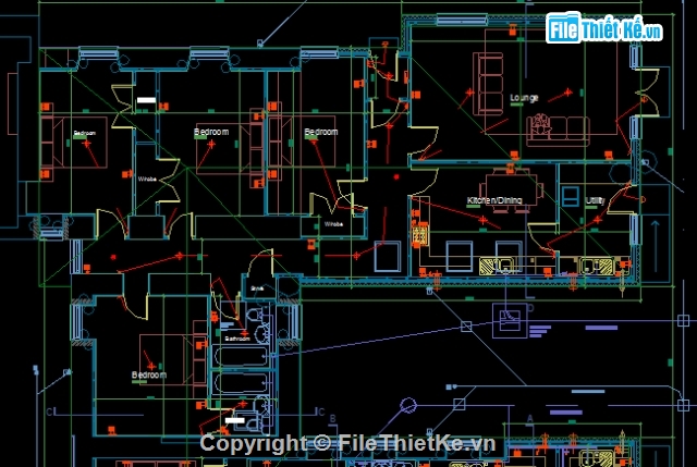 Bản vẽ autocad,nhà cấp 4,nhà cấp 4 đẹp